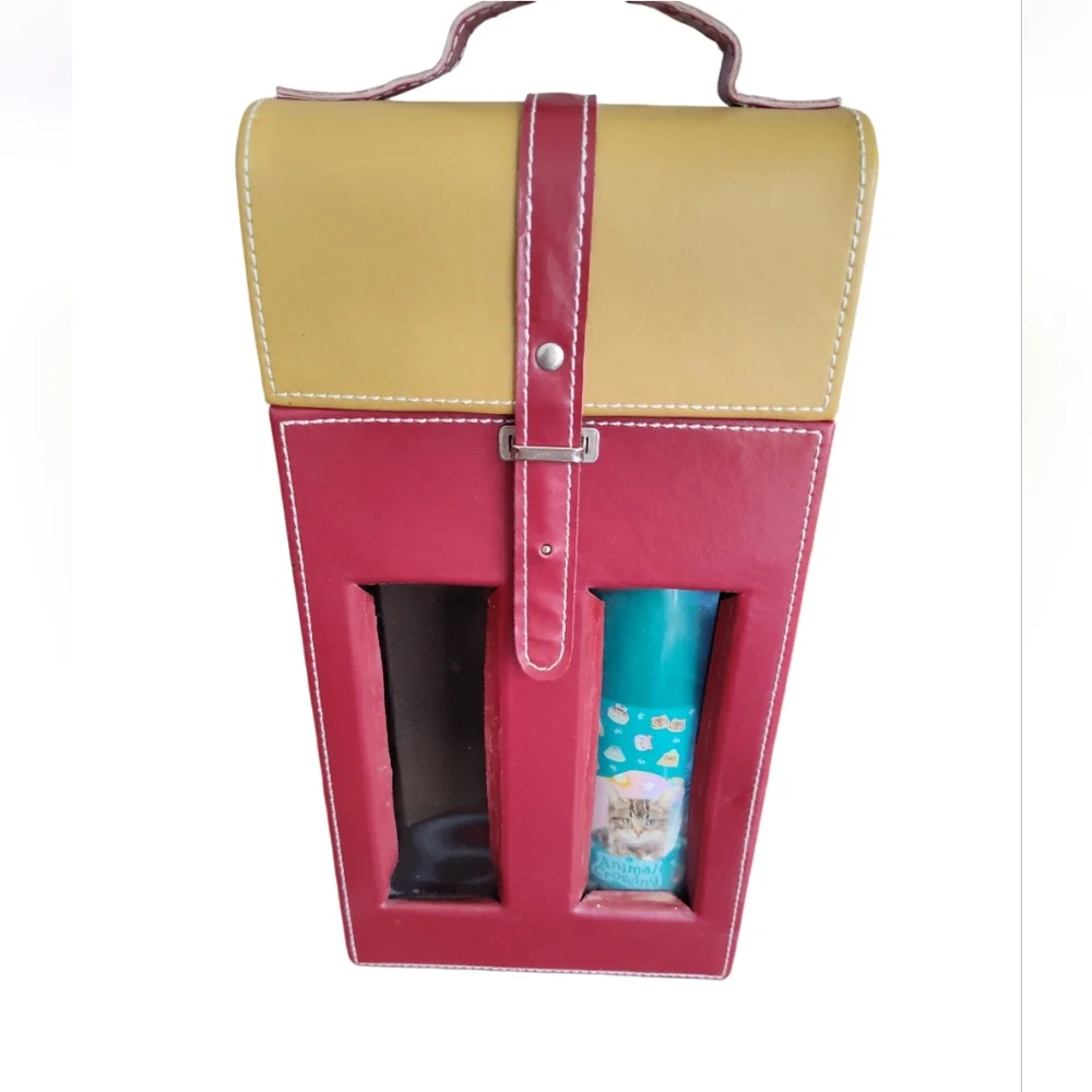 Vans Gifts Double Standard Wine Leather Carrie GUC With Gift Inside